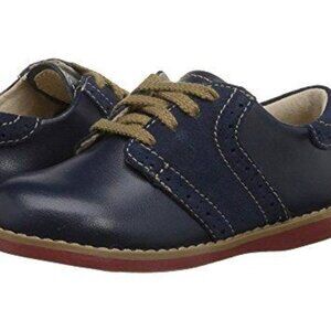 New Footmates Connor blue navy toddler Oxford shoes 9 flats driver
